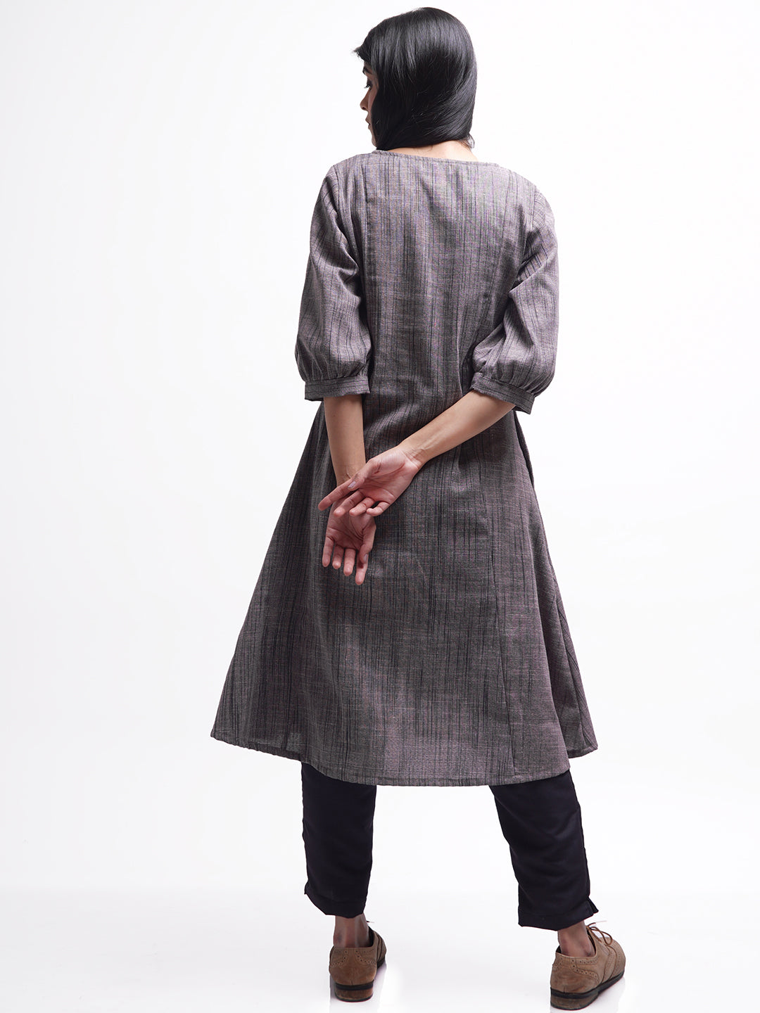 Blackish Purple Colored Kurta