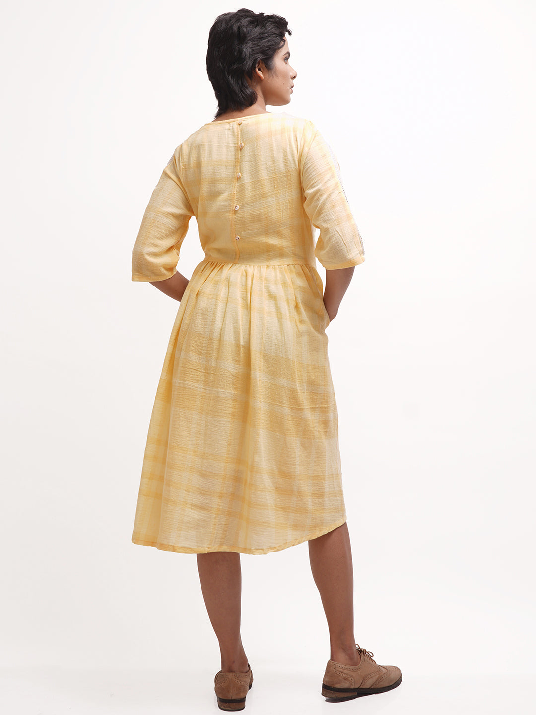 Yellow Checkered Dress