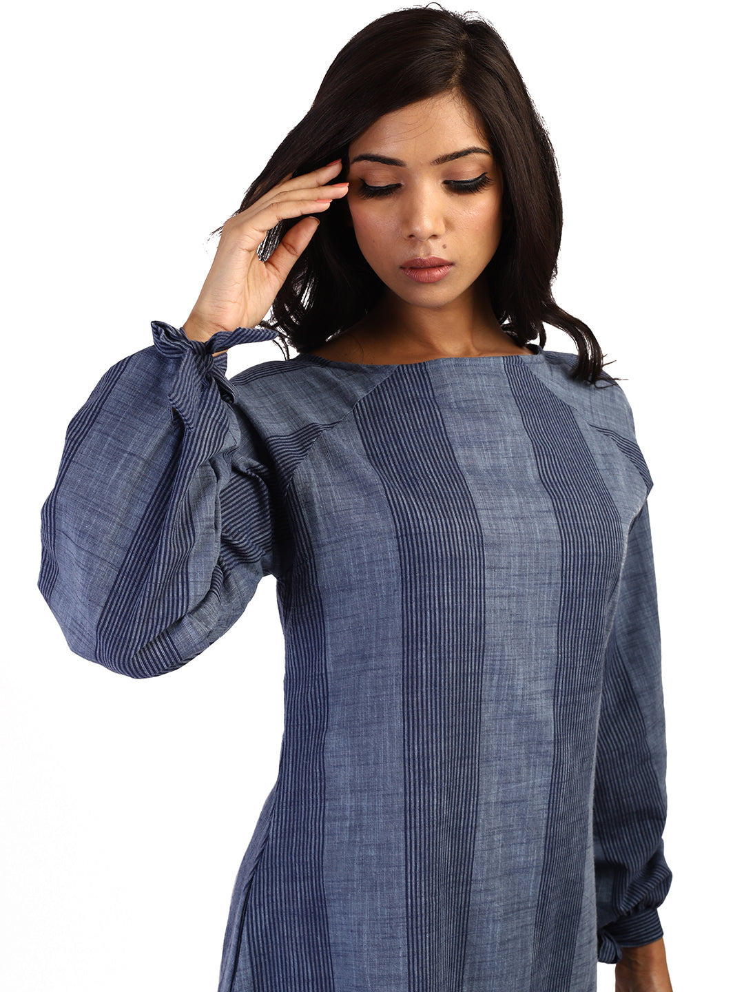 Blue Navy Striped Dress