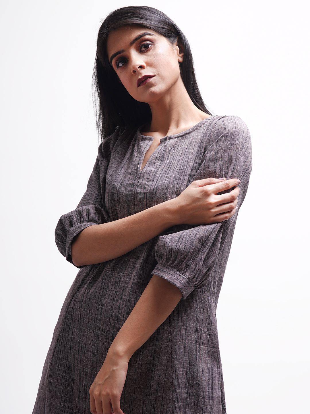 Blackish Purple Colored Kurta