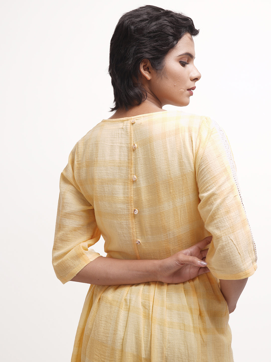 Yellow Checkered Dress