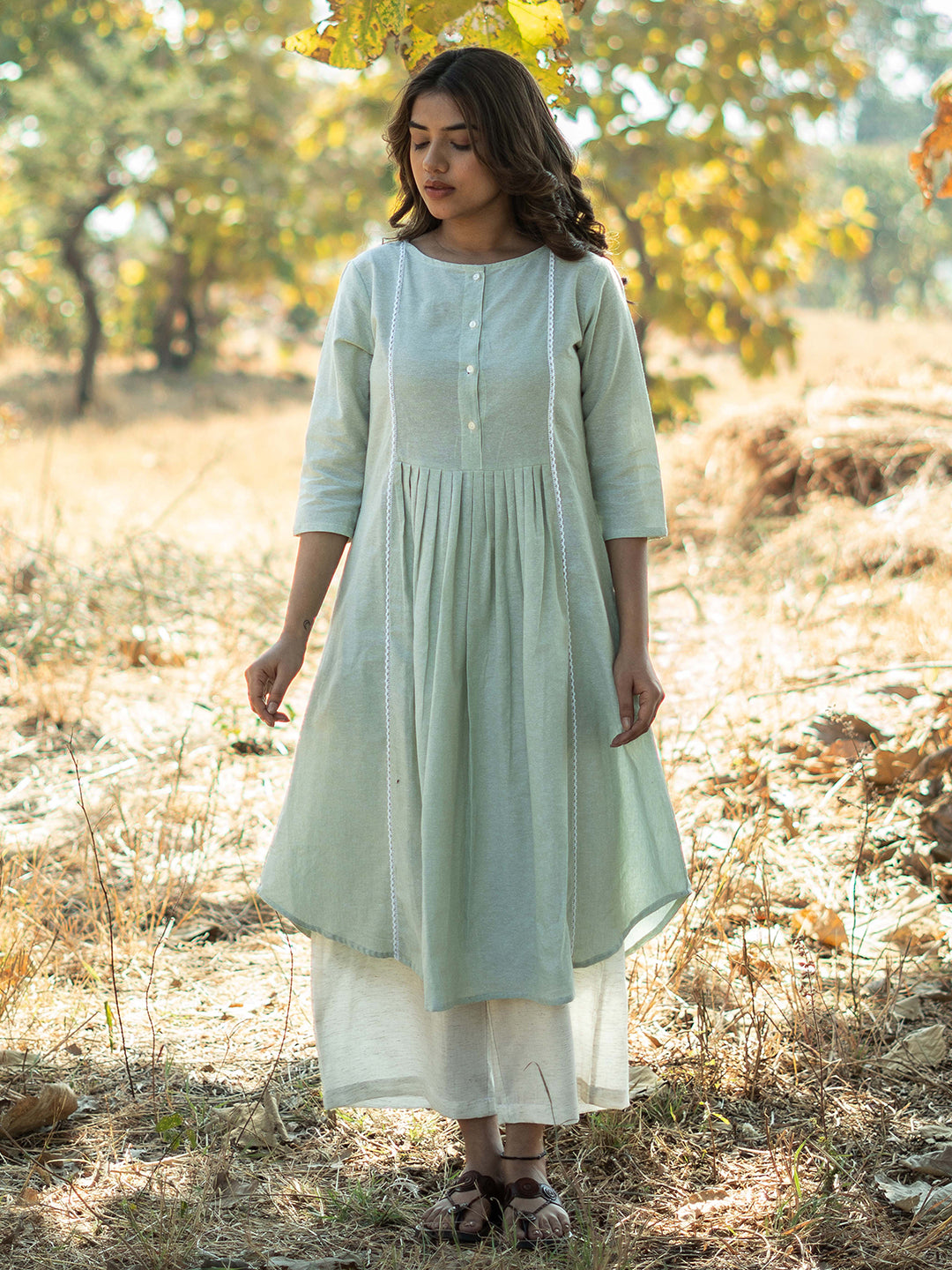 Hint Of Mint Kurta (Only Kurta)
