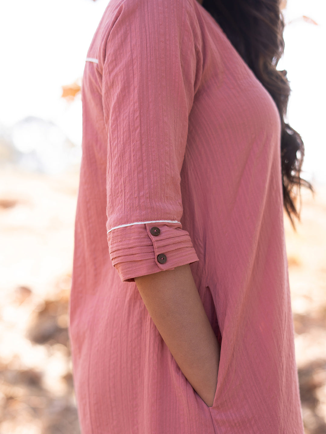 Tropical Peach Kurta Set