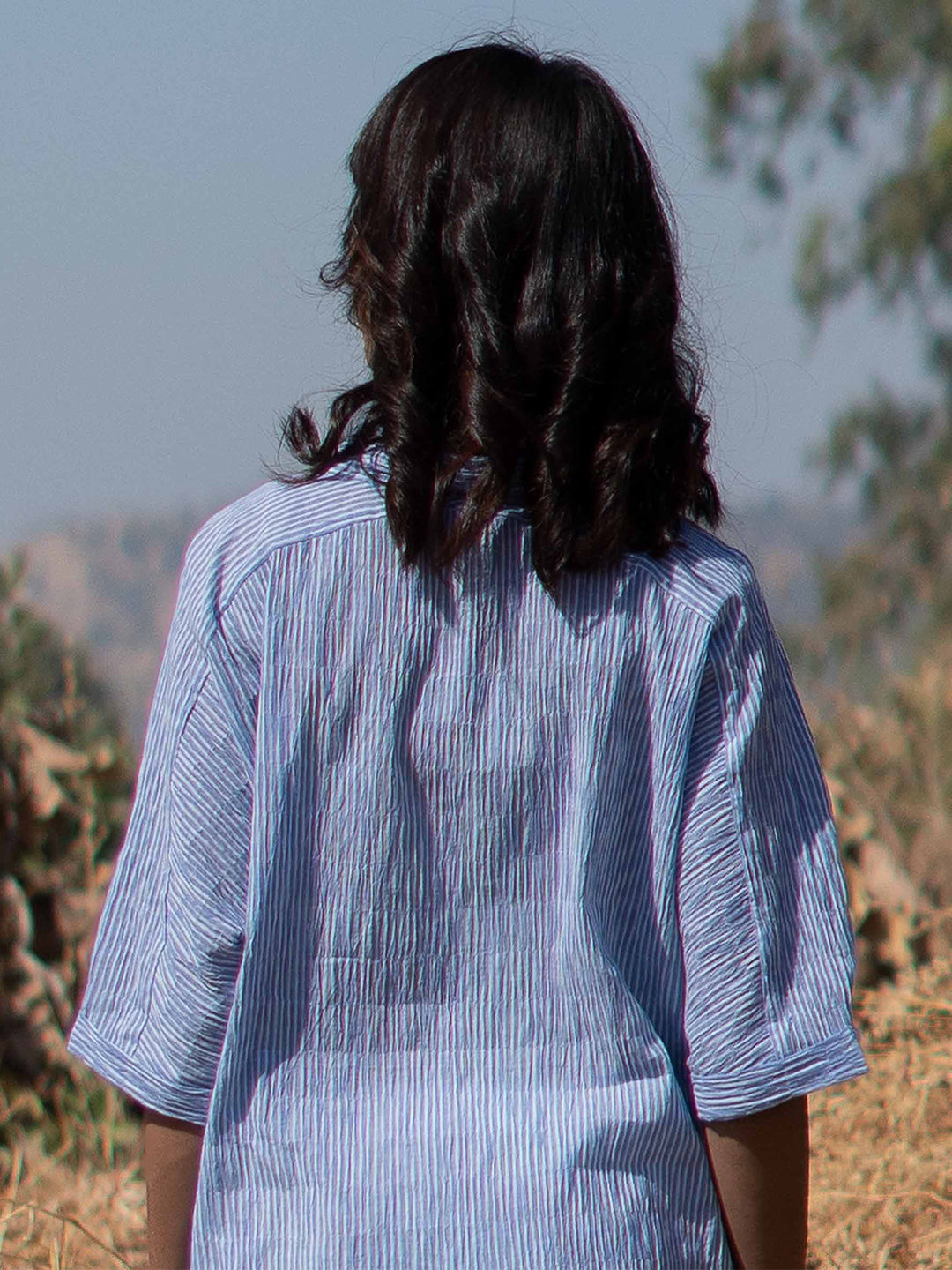 Summer Sky Shirt with Palazzos