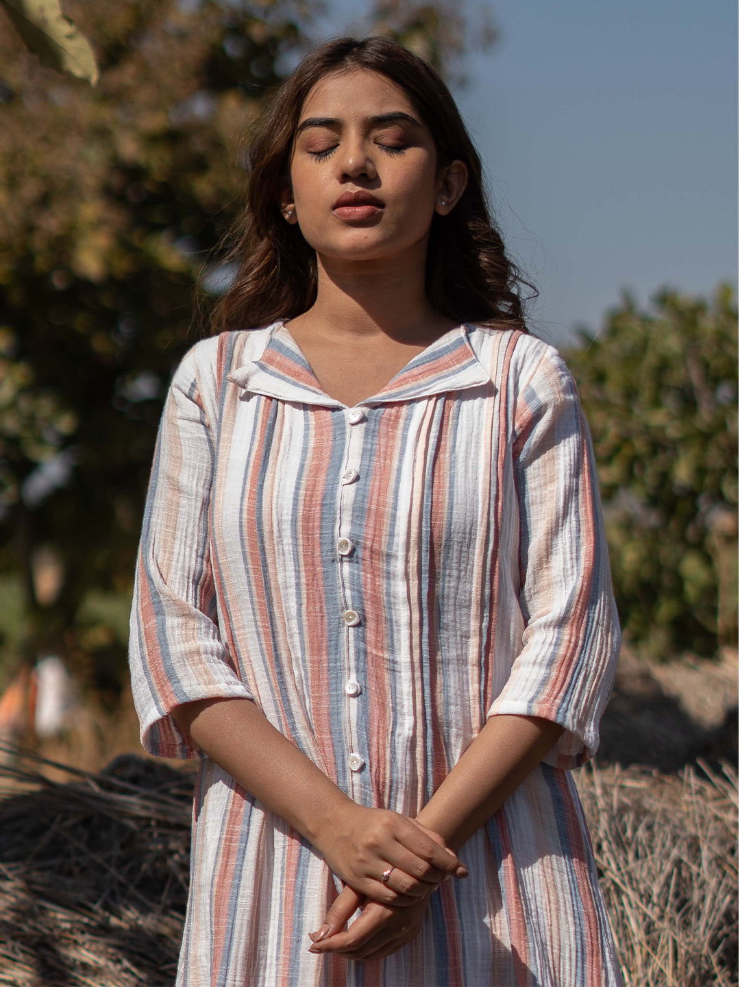 Sunkissed Coral Kurta Set