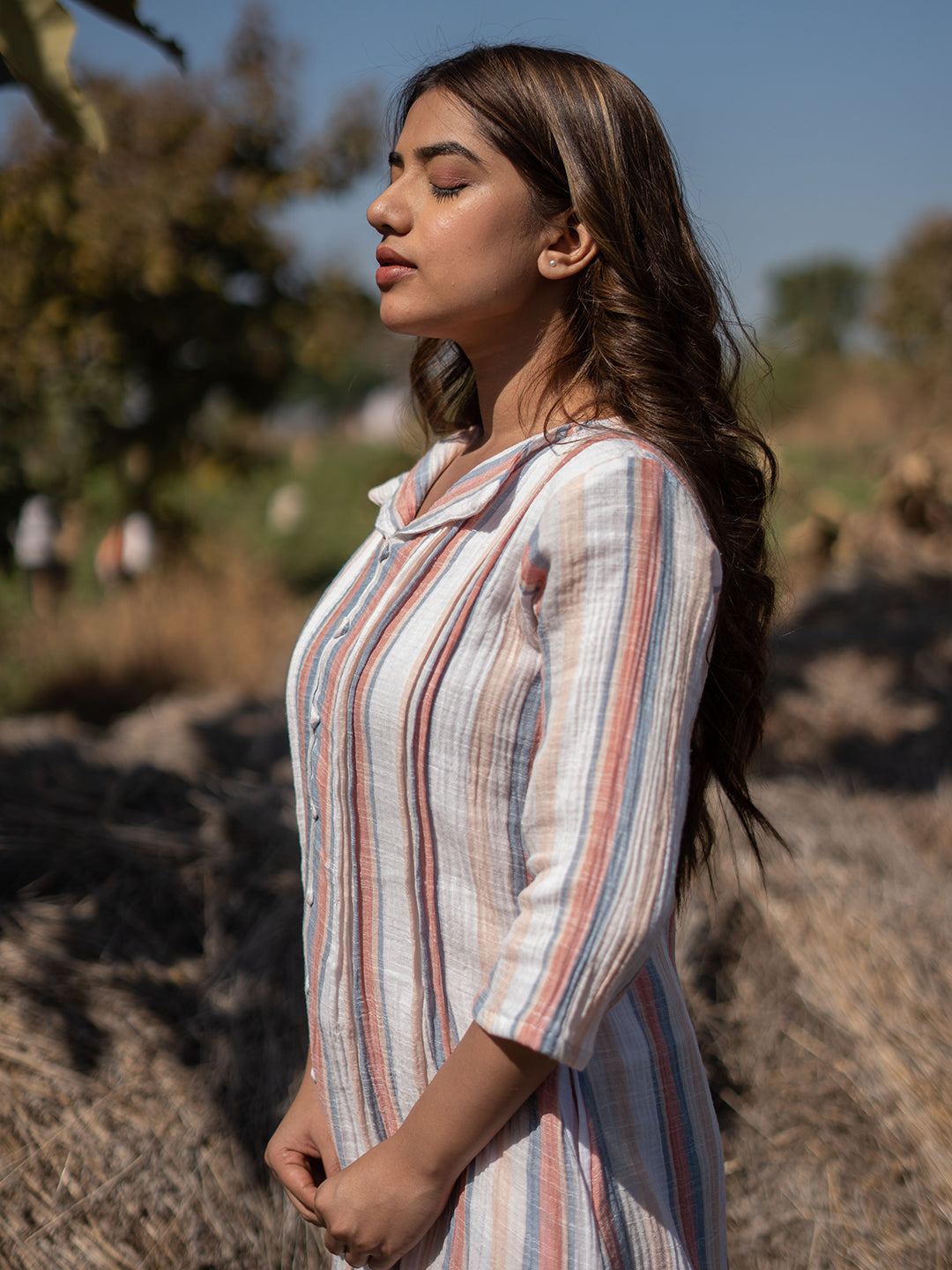 Sunkissed Coral Kurta Set