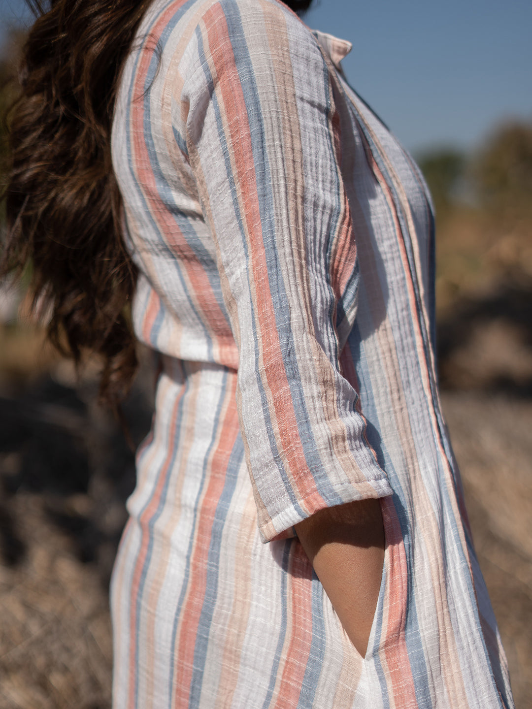 Sunkissed Coral Kurta Set