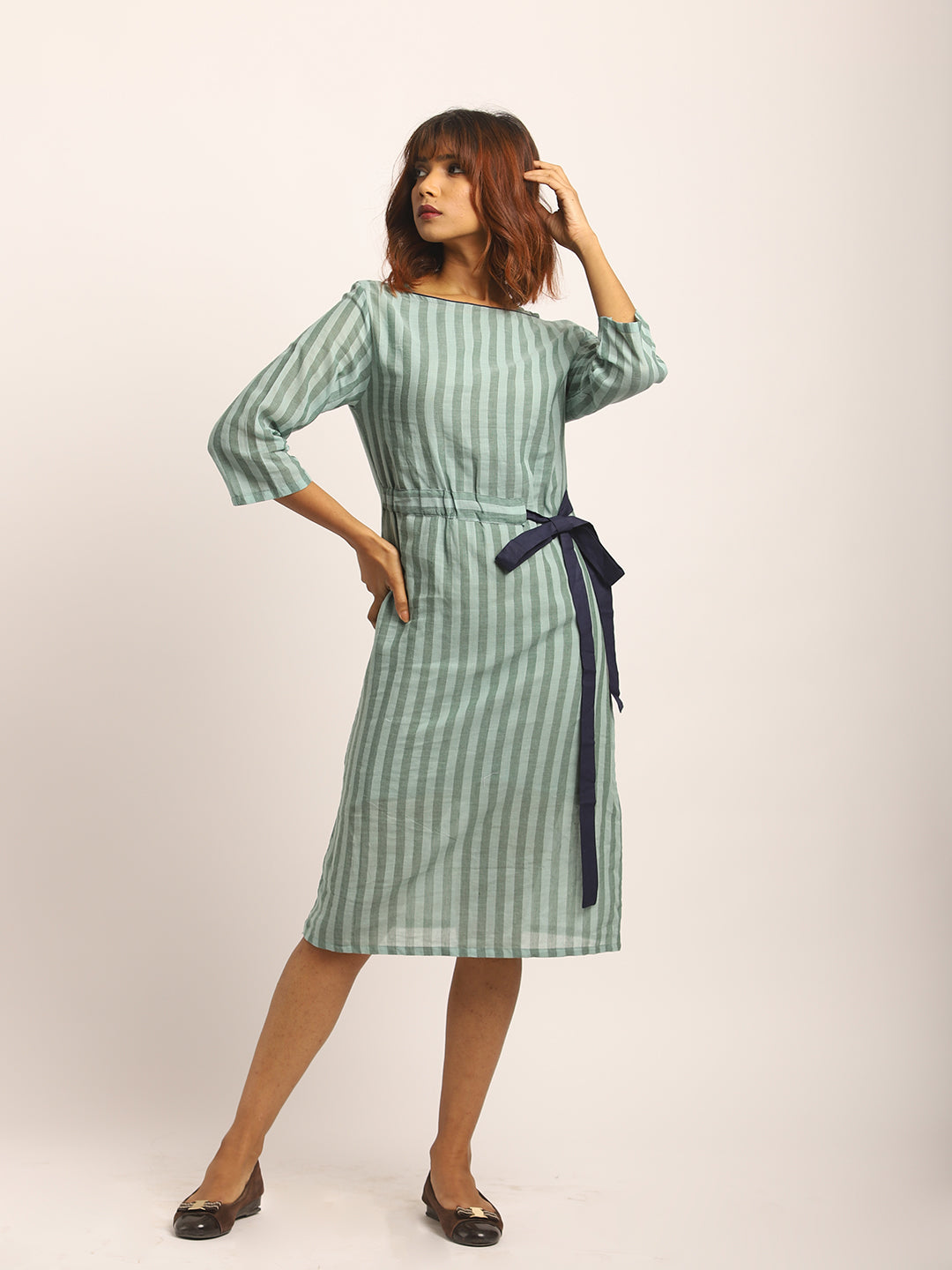 Green Striped Dress
