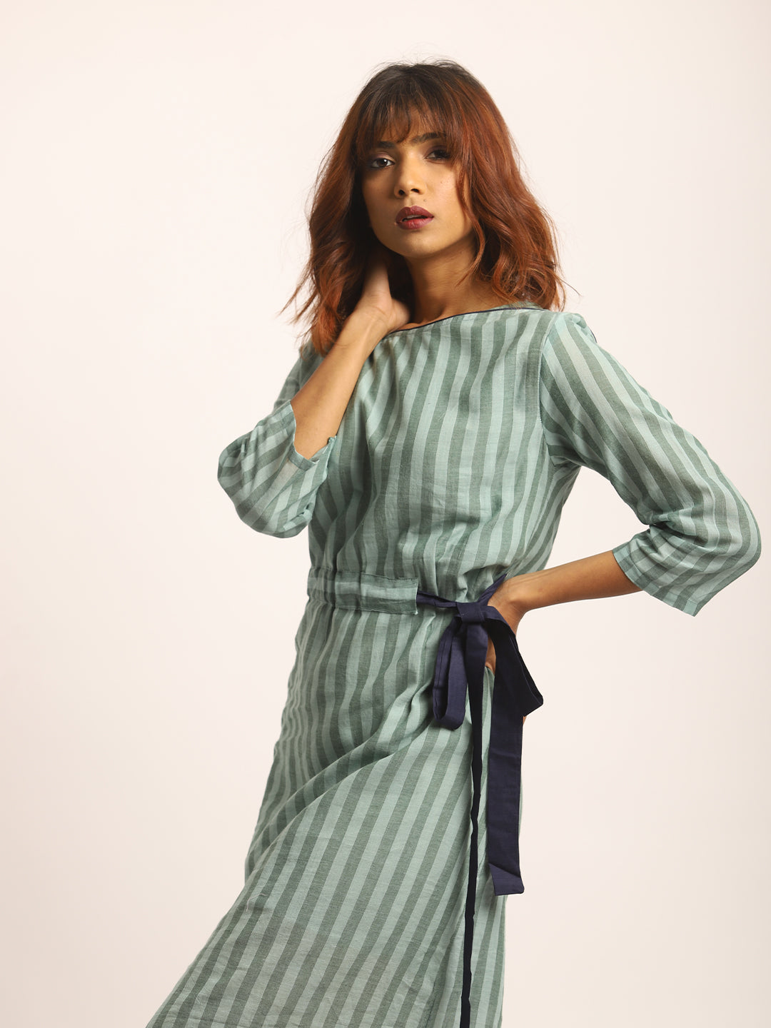Green Striped Dress