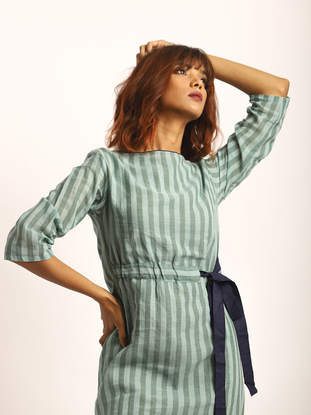 Green Striped Dress