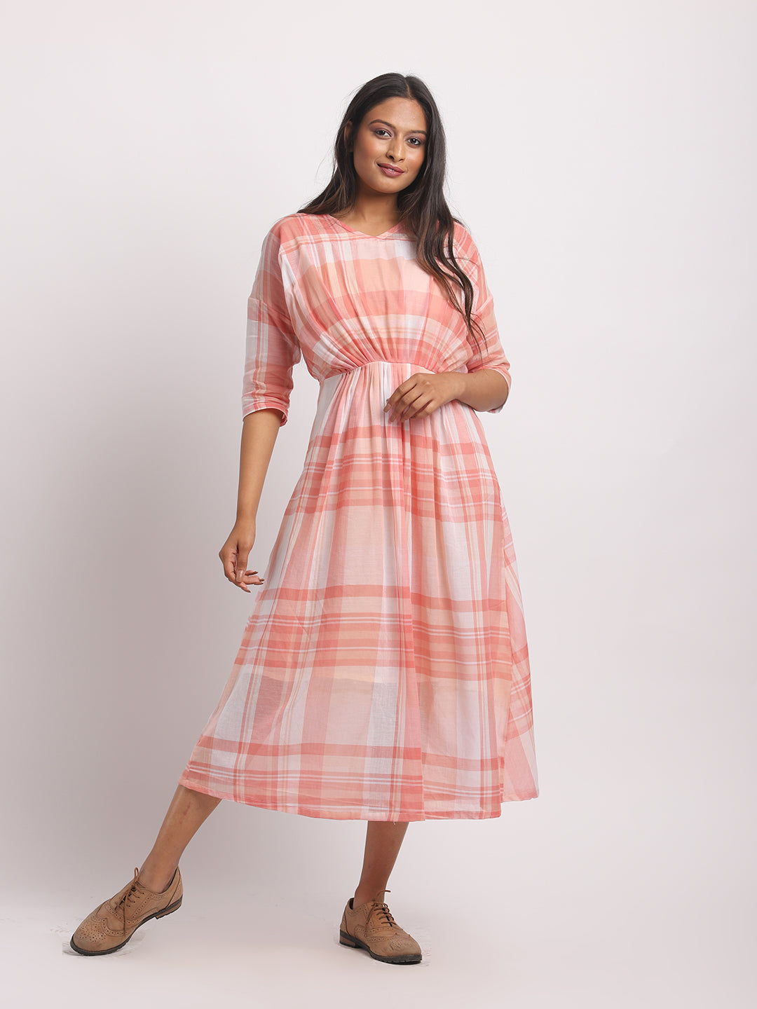 Pink Checkered Dress