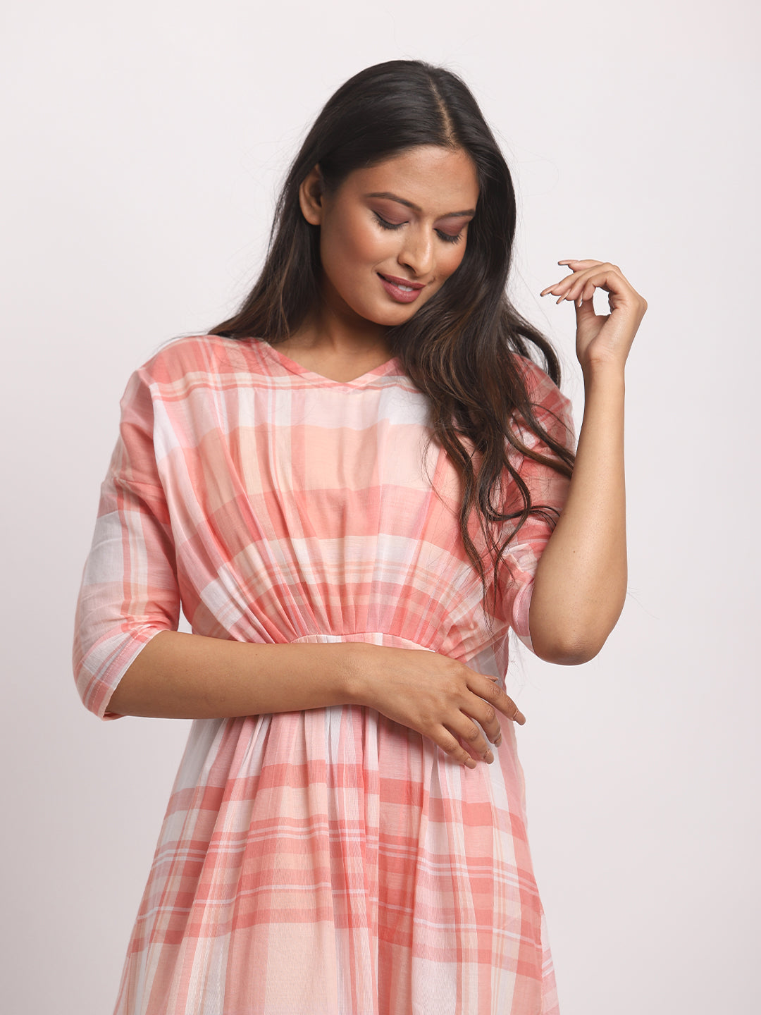 Pink Checkered Dress