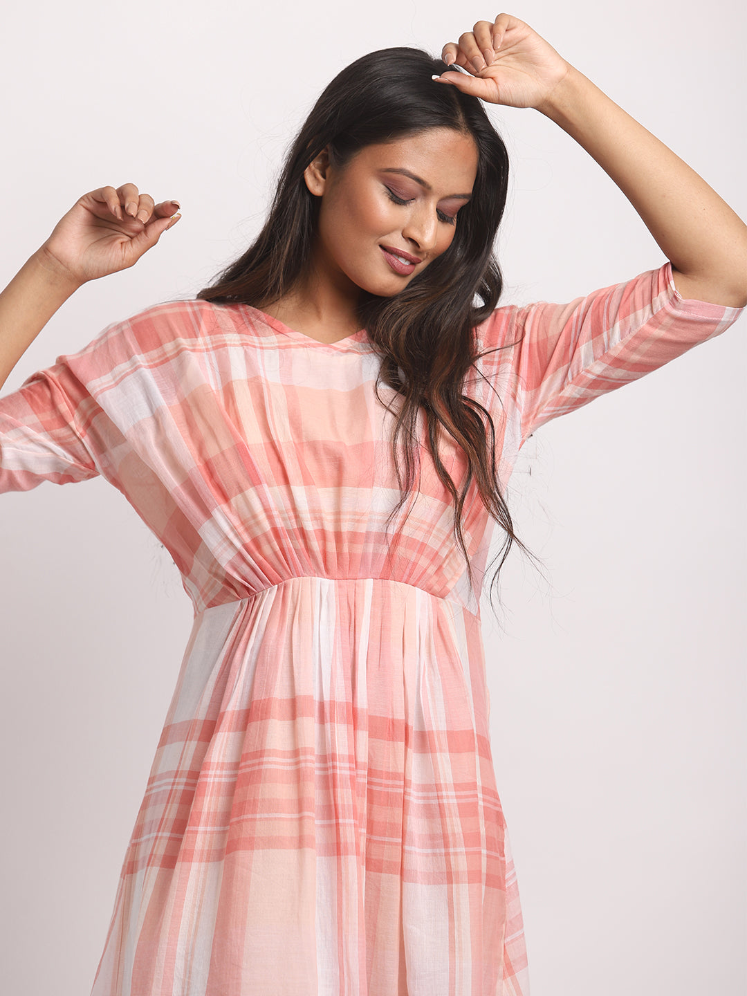 Pink Checkered Dress