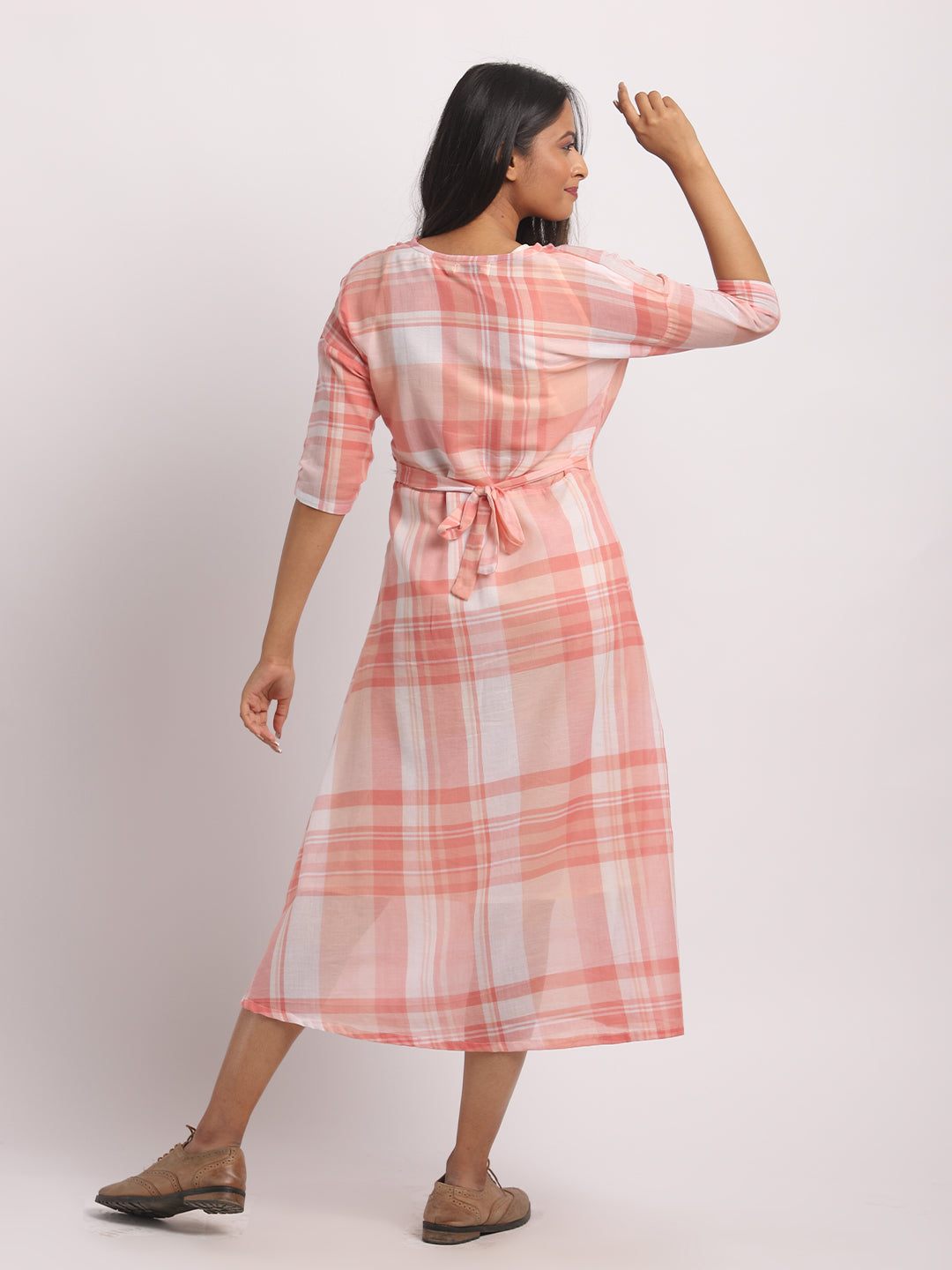 Pink Checkered Dress