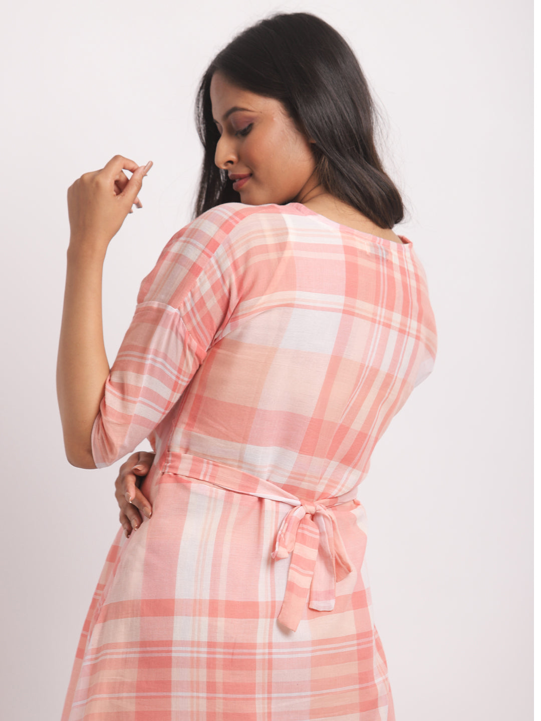 Pink Checkered Dress