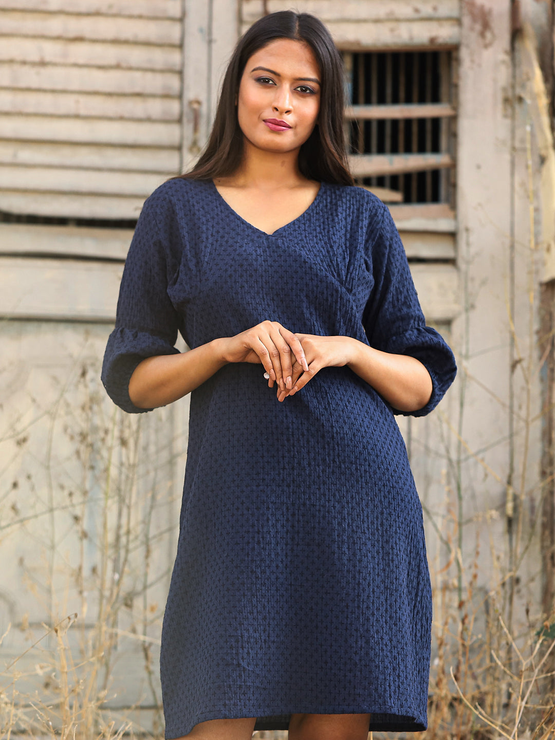Navy - Black Dress