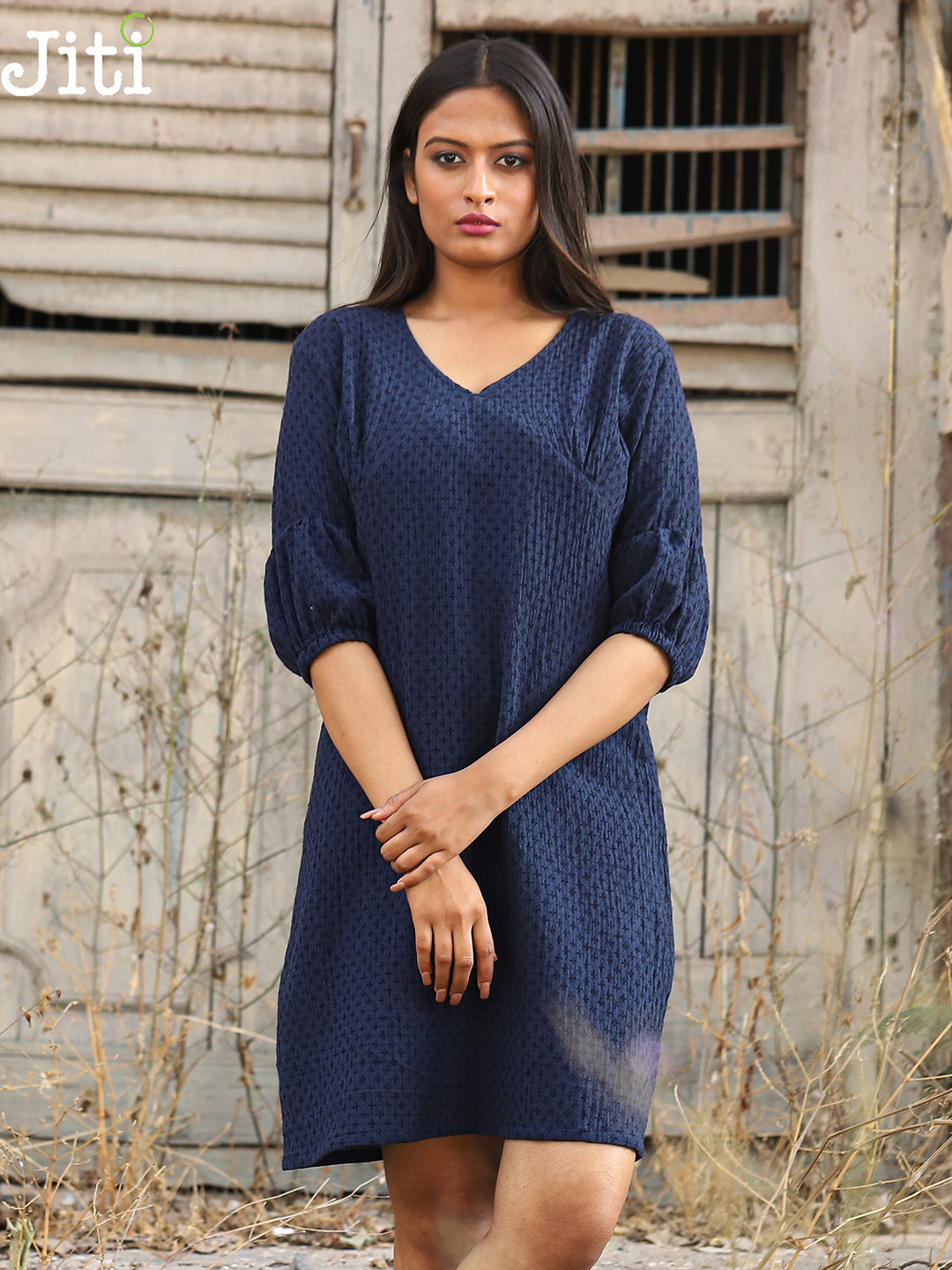 Navy - Black Dress