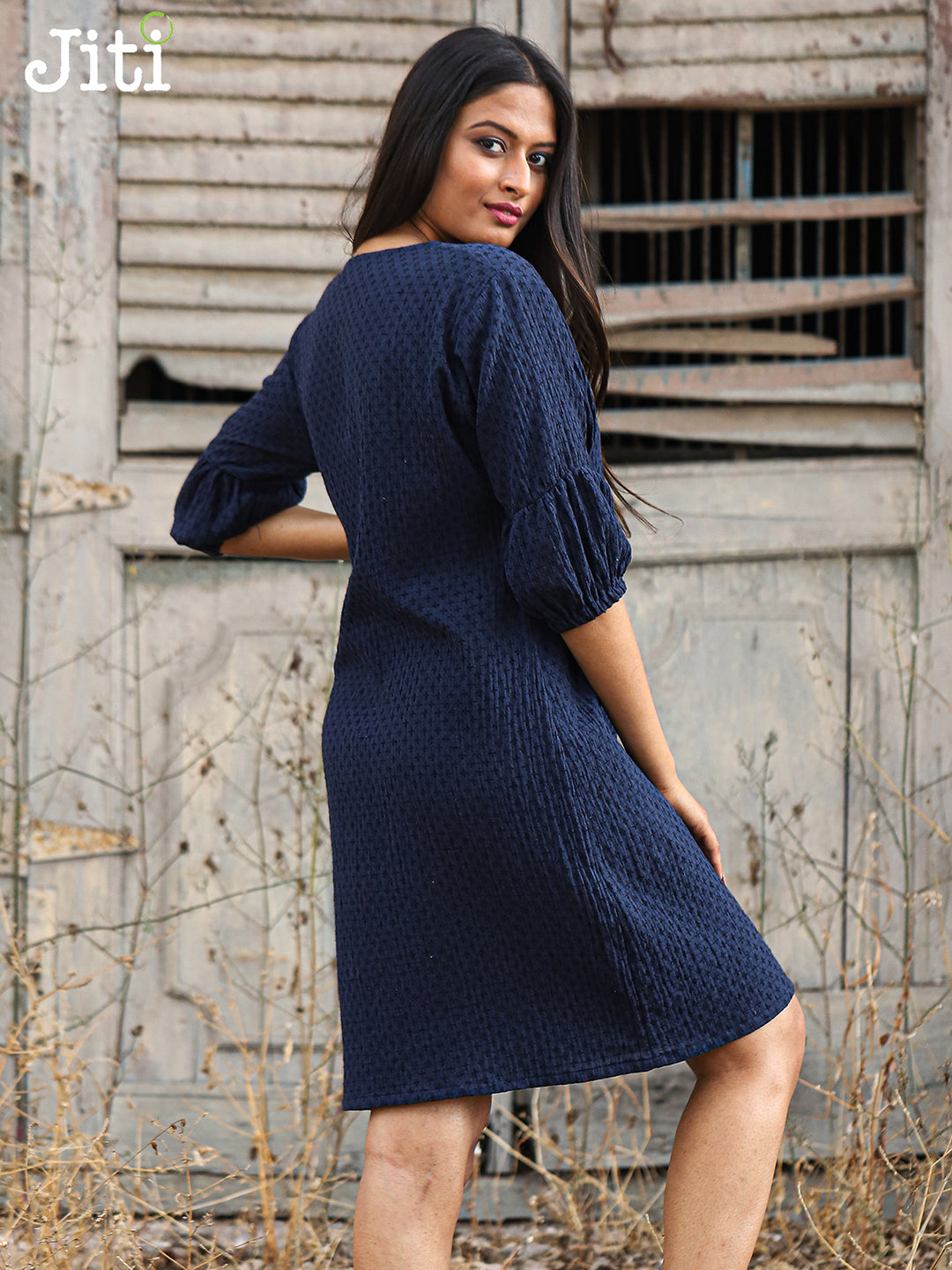 Navy - Black Dress