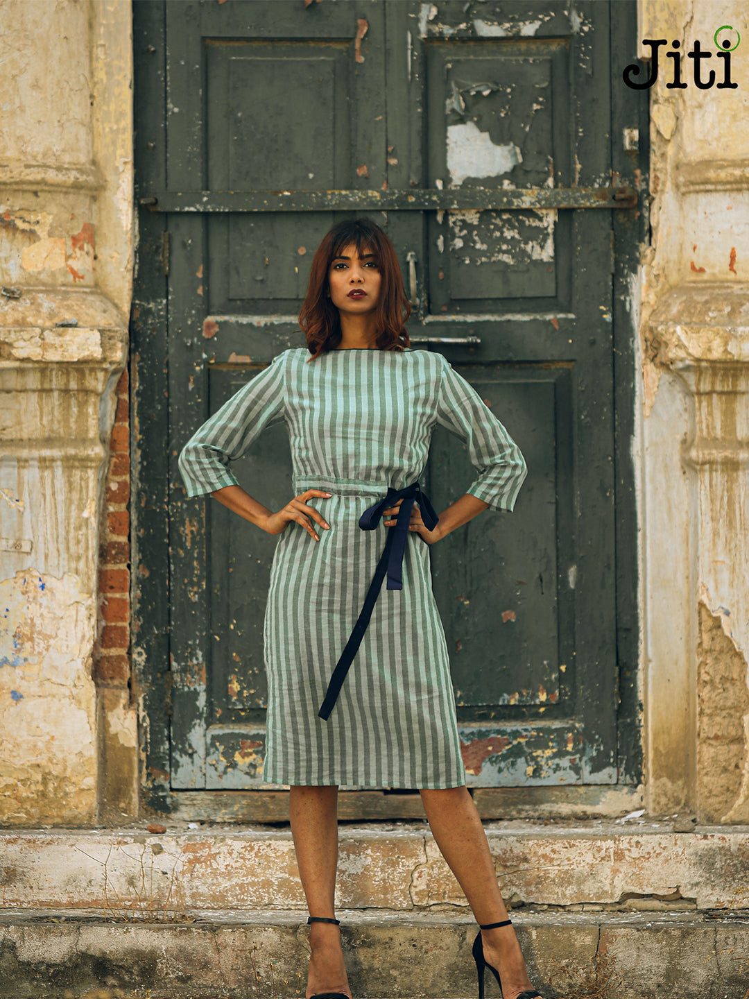 Green Striped Dress