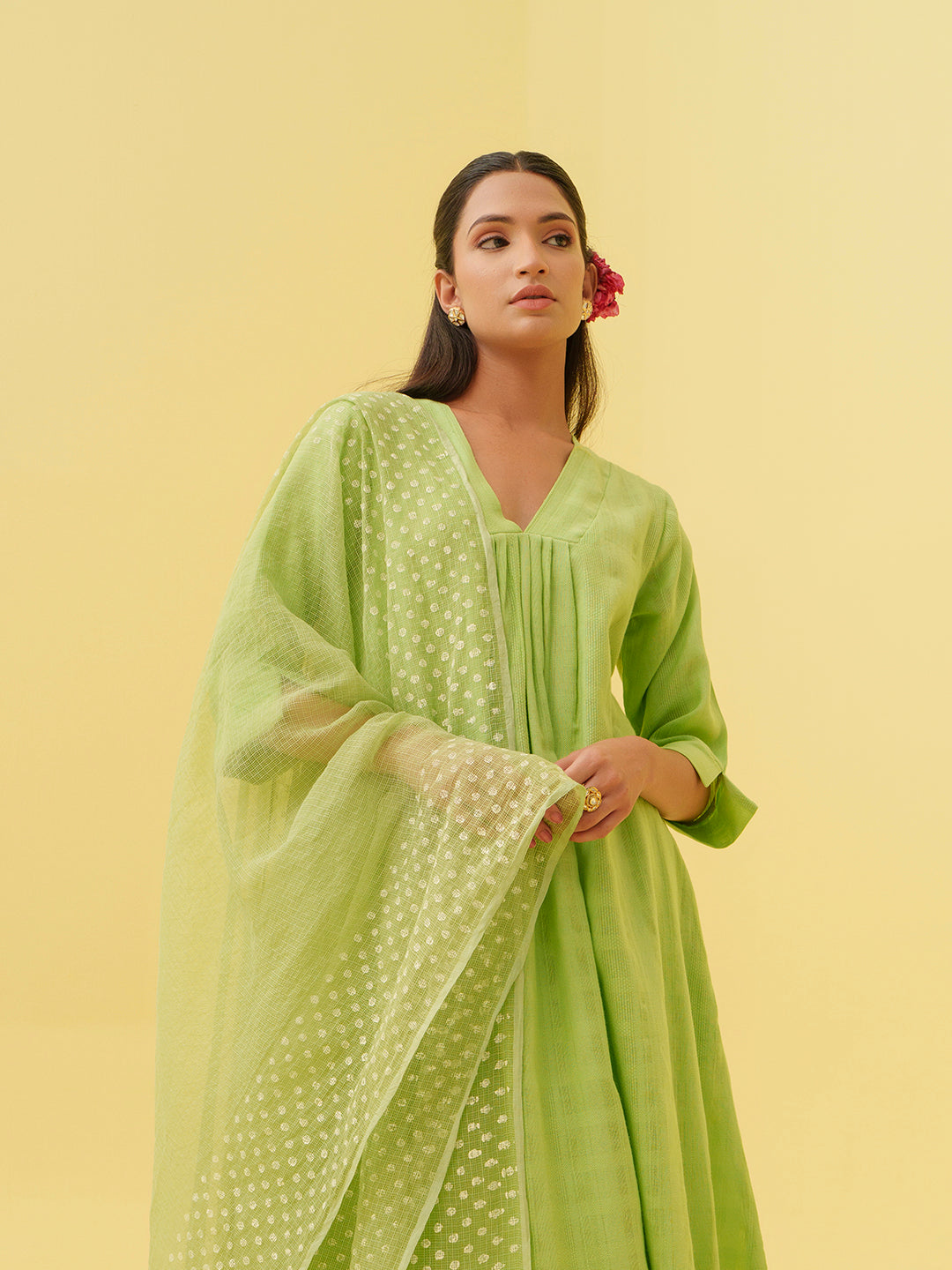 Moonlit Mint Kurta Set with Dupatta