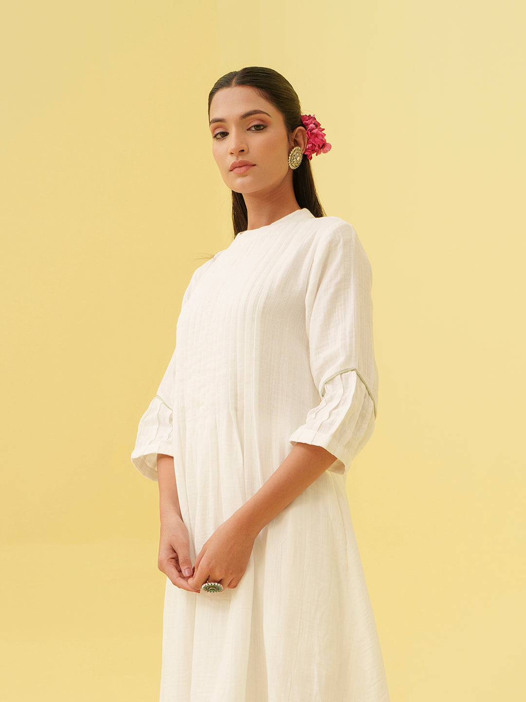 Blooming White Kurta Set