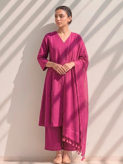 Summer Blush Kurta Set with Dupatta