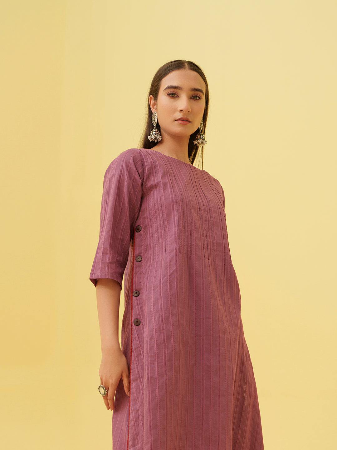 Petal Plum Kurta Set