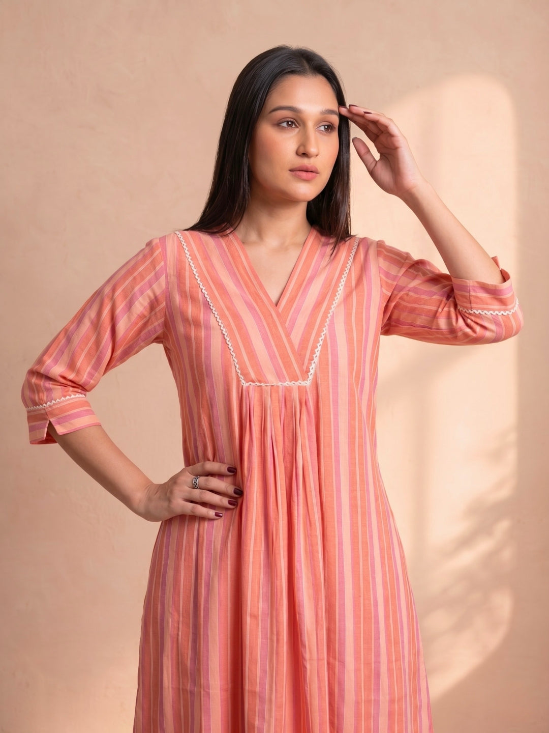 Sunlit Striped Kurta Set