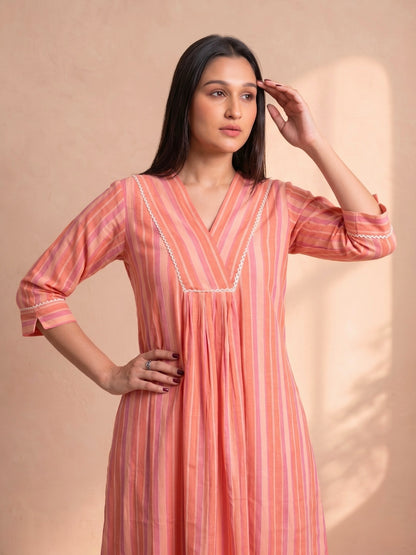 Sunlit Striped Kurta Set