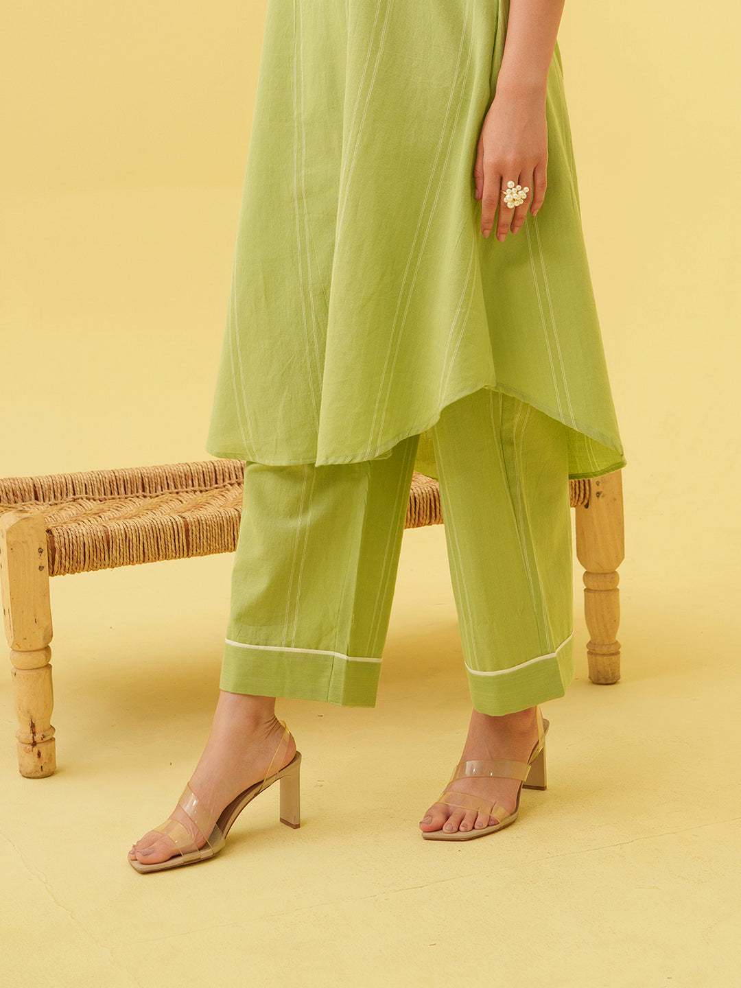 Summer Palm Kurta Set