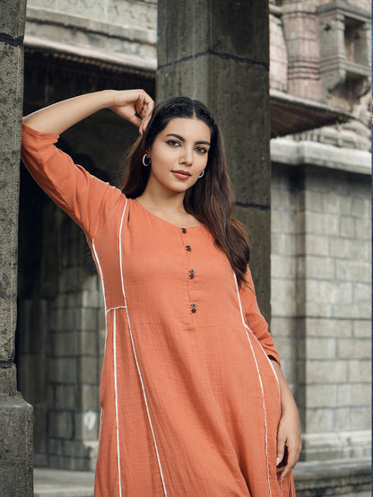 Narangi Kurta Set