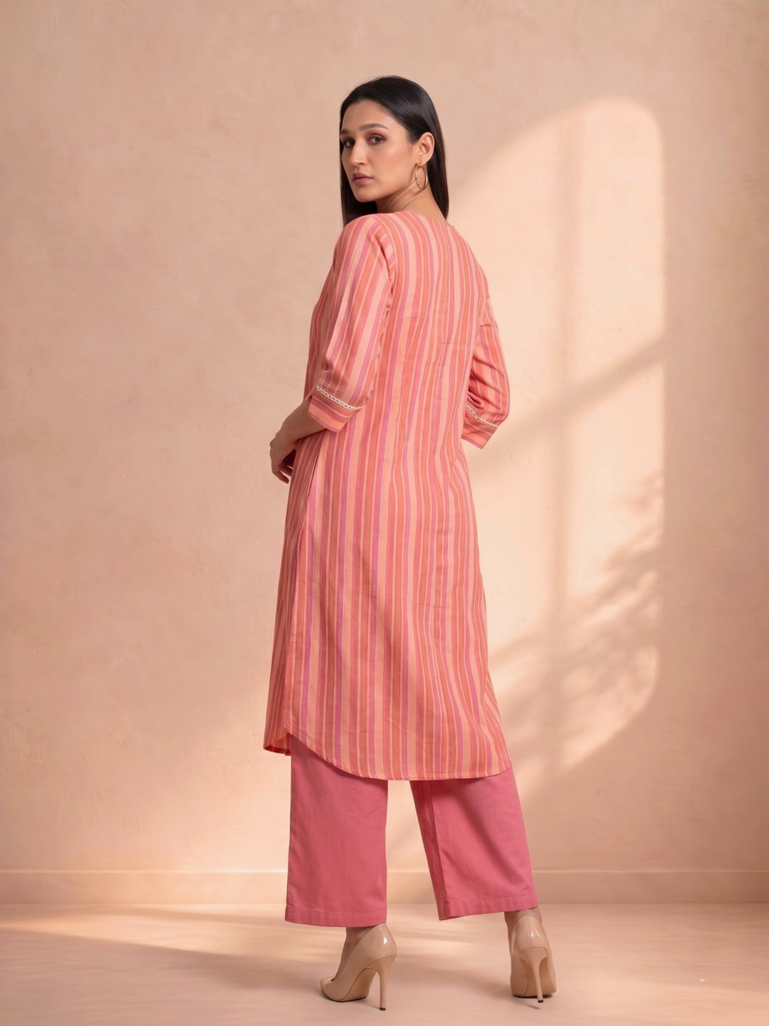 Sunlit Striped Kurta Set