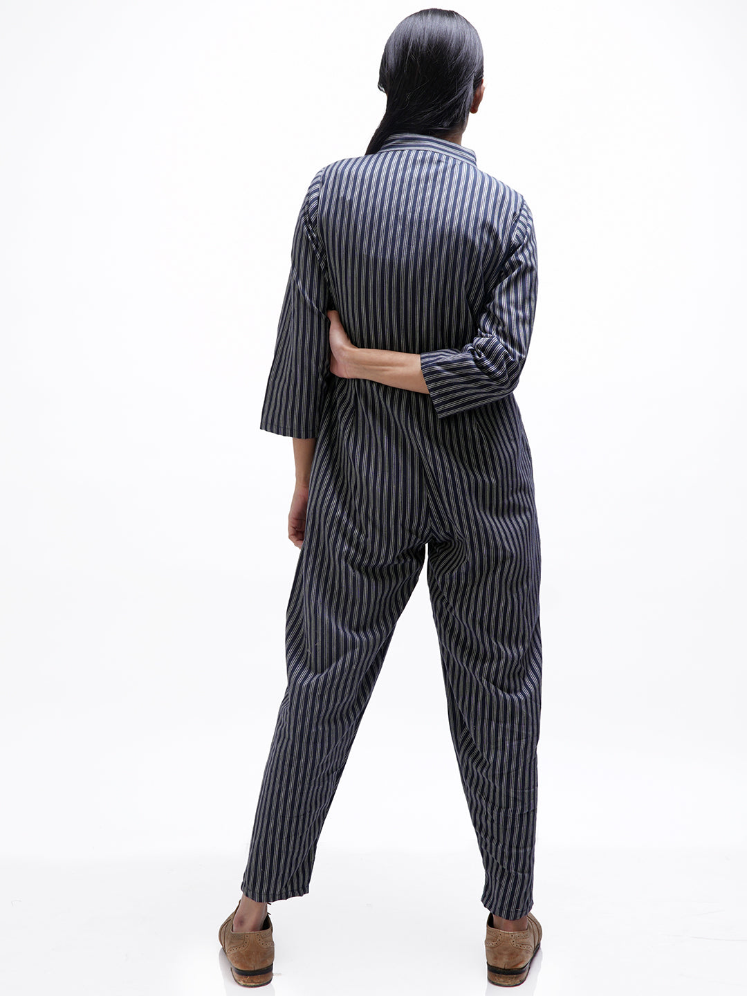 Navy Striped Jumpsuit