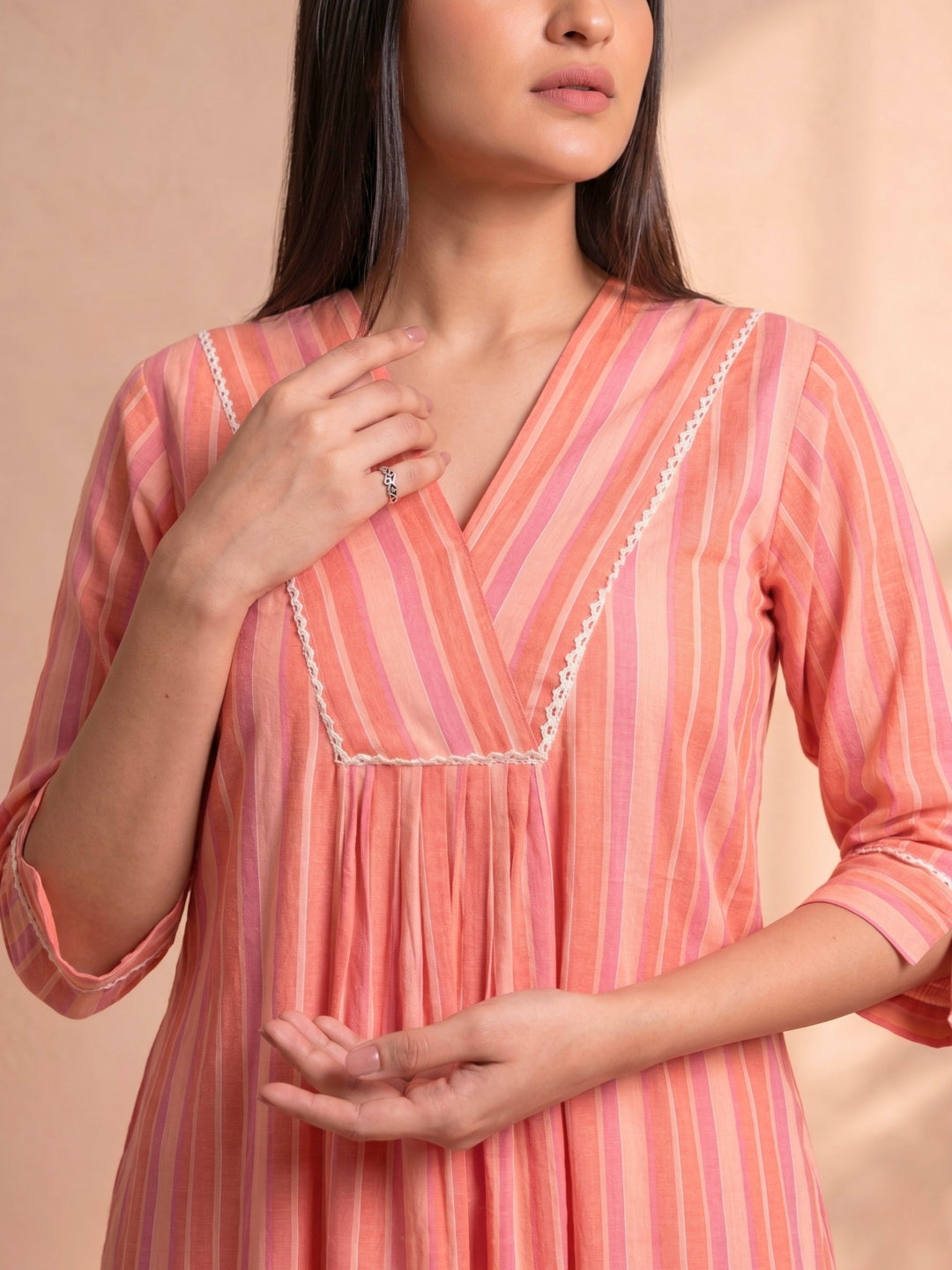 Sunlit Striped Kurta Set