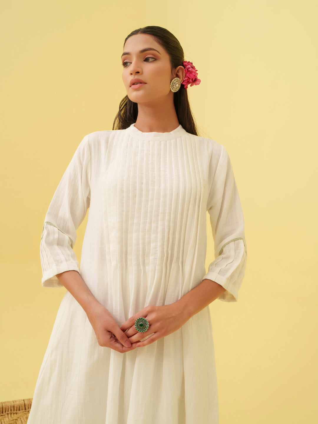 Blooming White Kurta Set