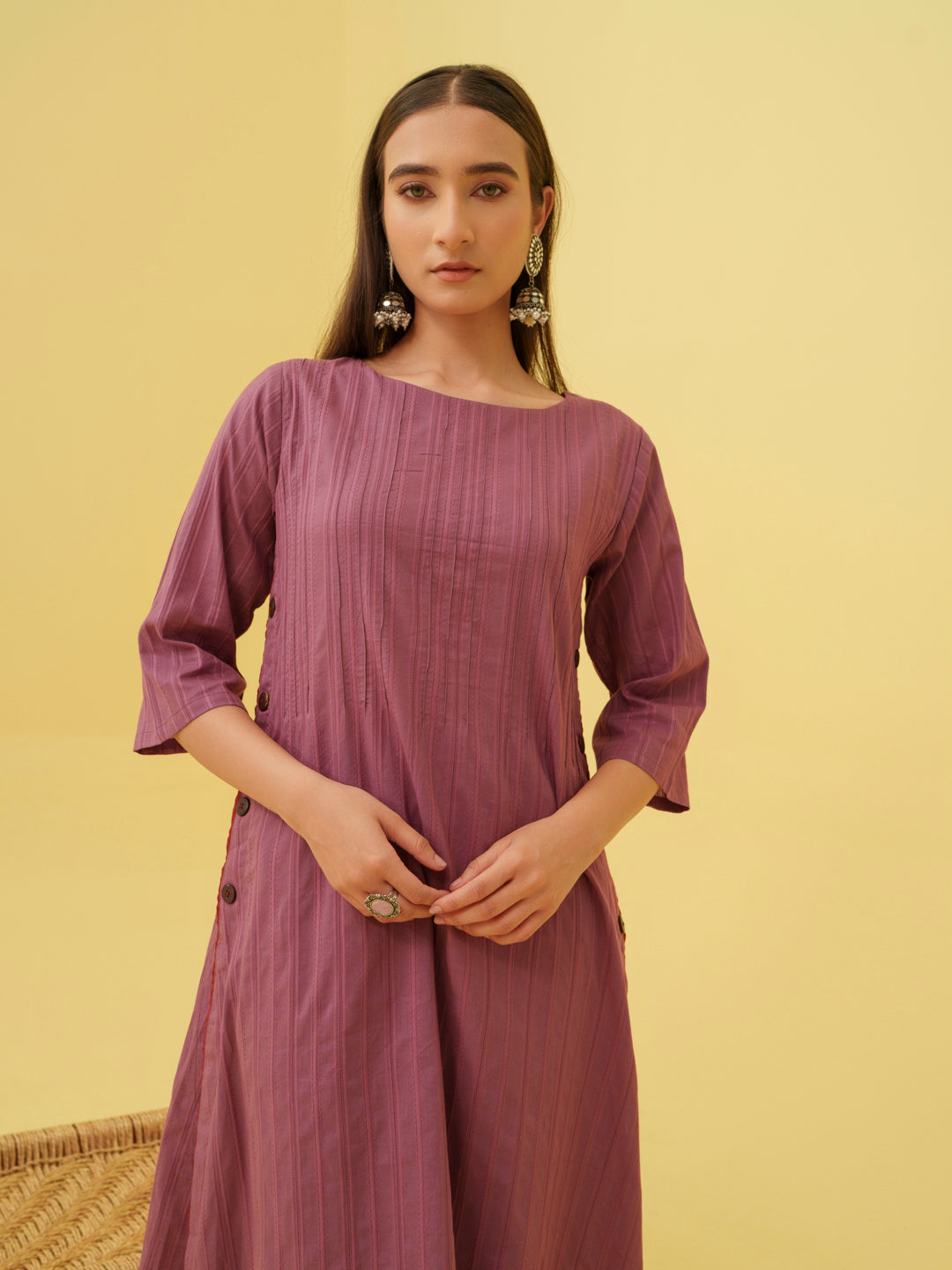 Petal Plum Kurta Set
