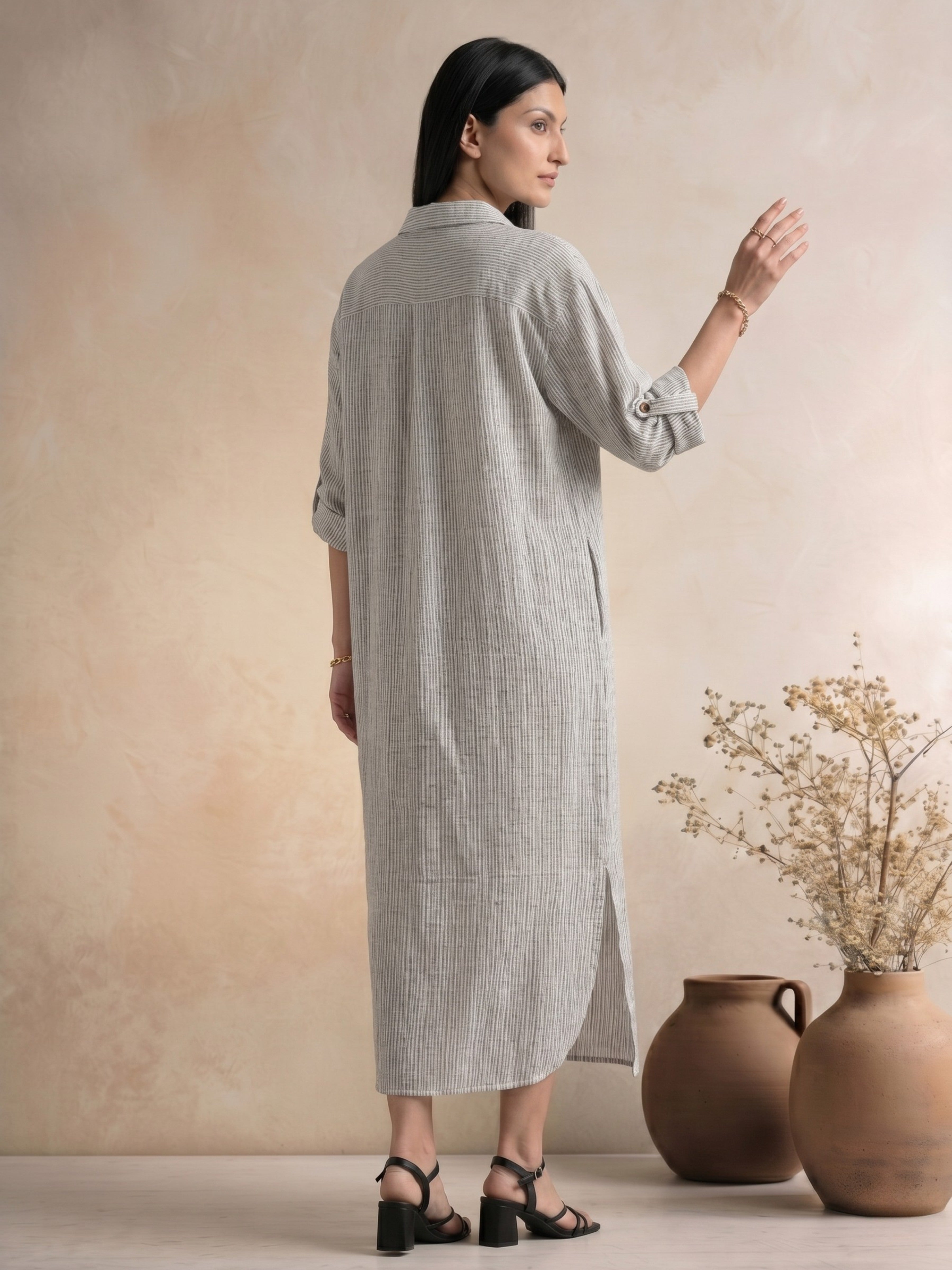 Soft Ash Shirt Dress