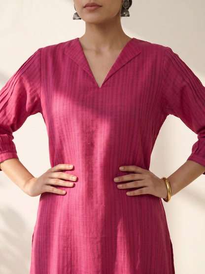 Pink Bloom Kurta Set