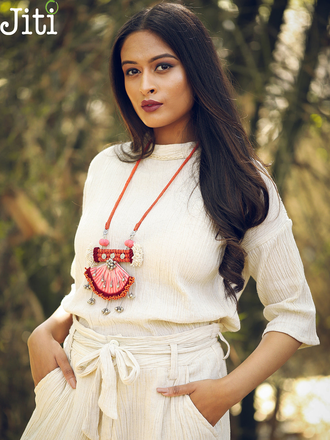 Floral Fabric Pendant