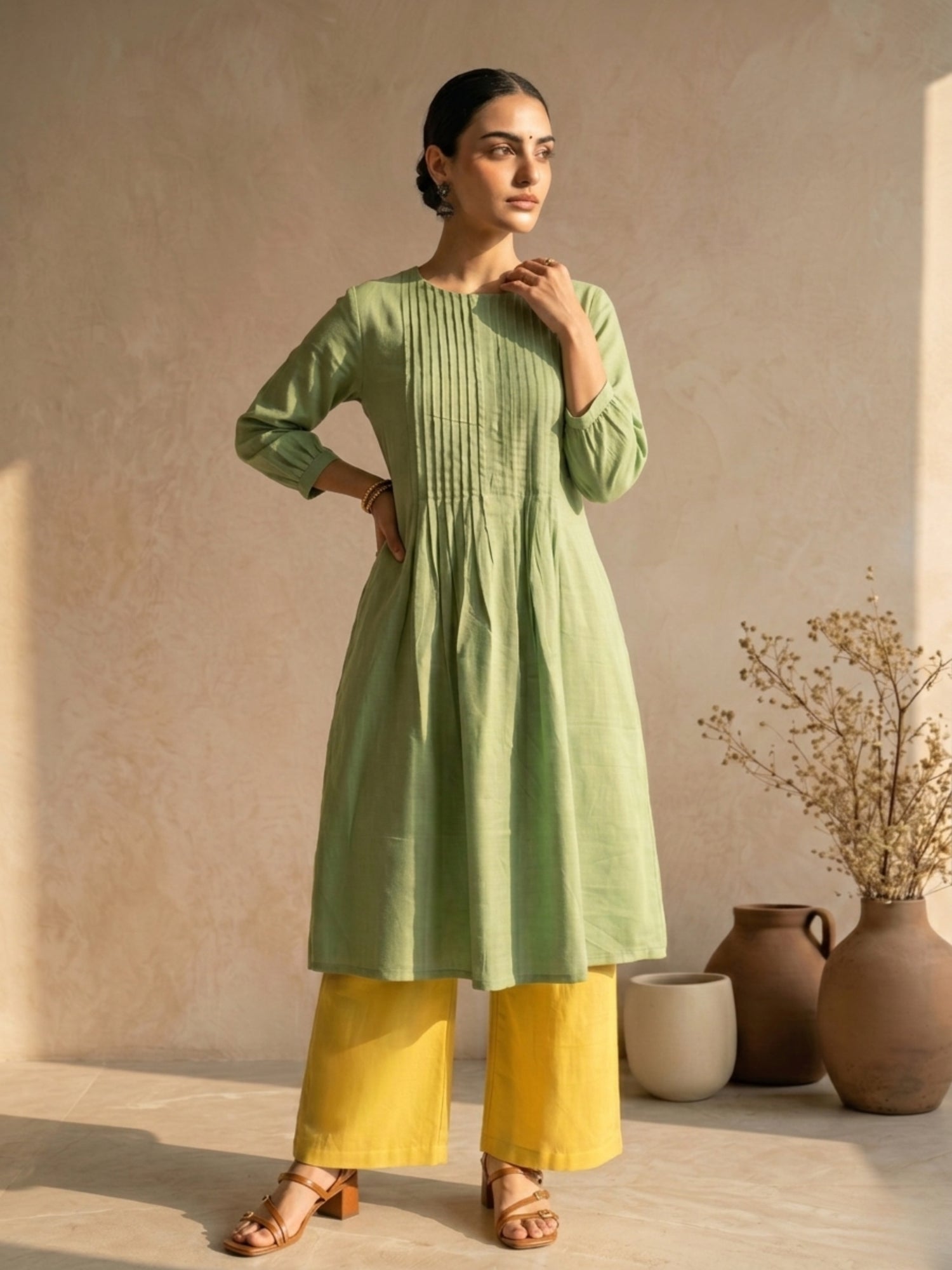 Lemon Leaf Kurta Set