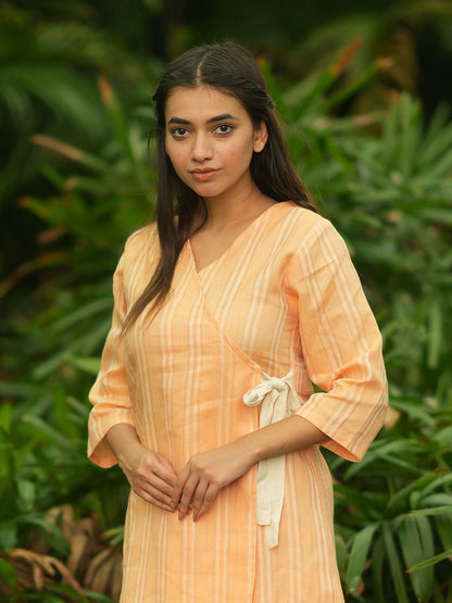 Orange Angrakha Kurta