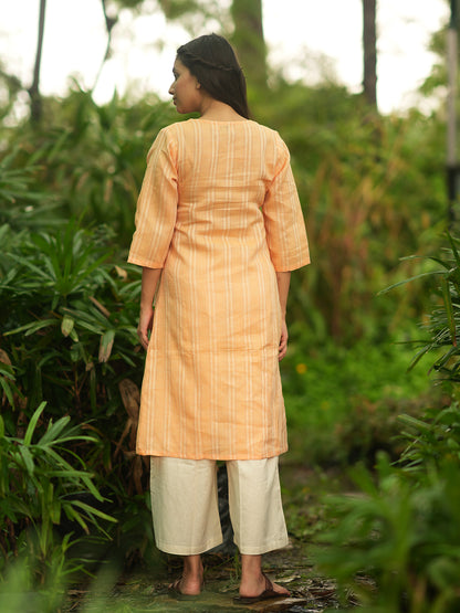 Orange Angrakha Kurta