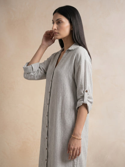 Soft Ash Shirt Dress