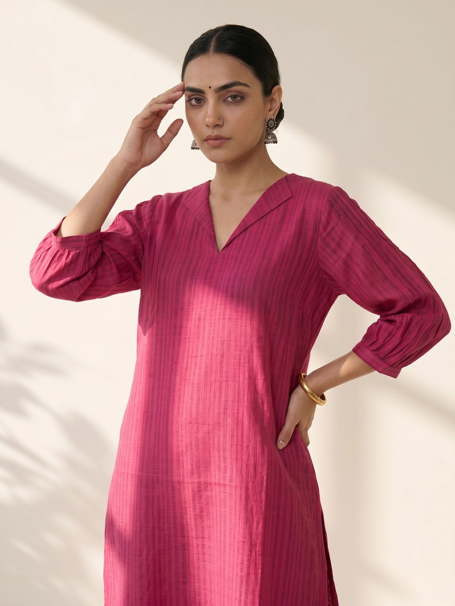 Pink Bloom Kurta Set