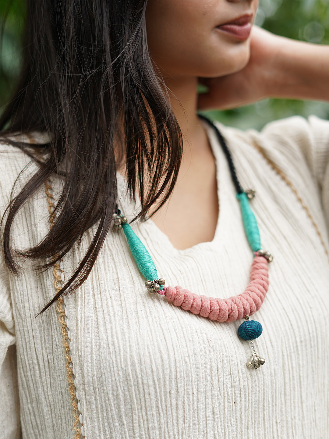 Peach Green Neckpiece